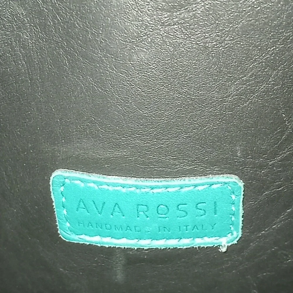 Ava Rossi Handmade Supple Italian Leather Mediterraenean Teal Bucket Cinch Bag - Picture 6 of 6